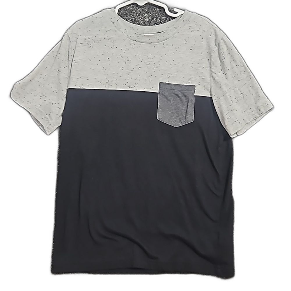 Arizona Jeans Co Boys Black Gray Pocket Tee T-Shirt Size Medium 10/12